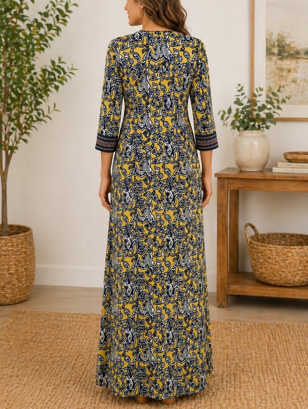 Soft Surroundings Floral Print Maxi Dress – Size Medium - Picture 2 of 12